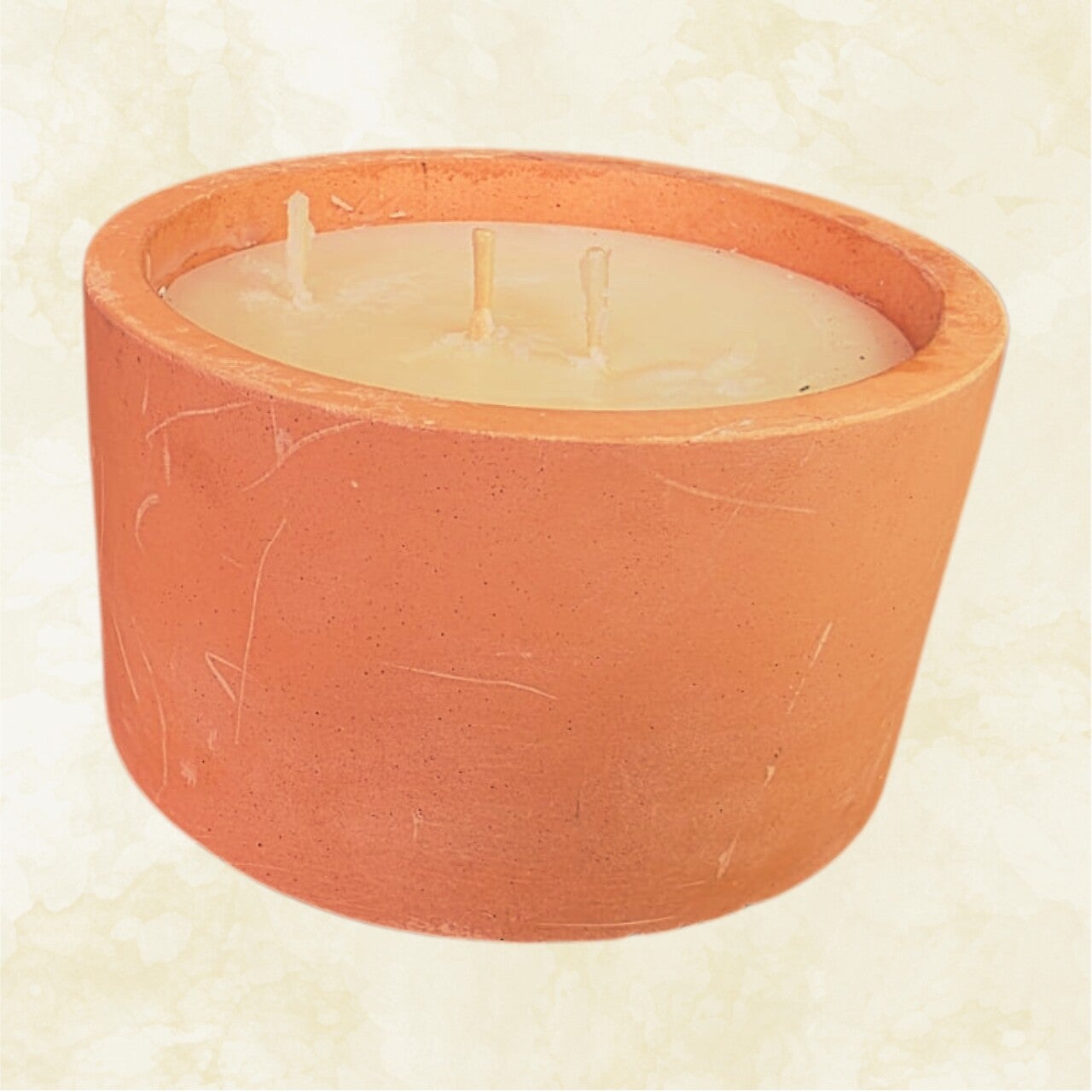 Vela Aromática en Maceta de Cerámica – Mango 350g