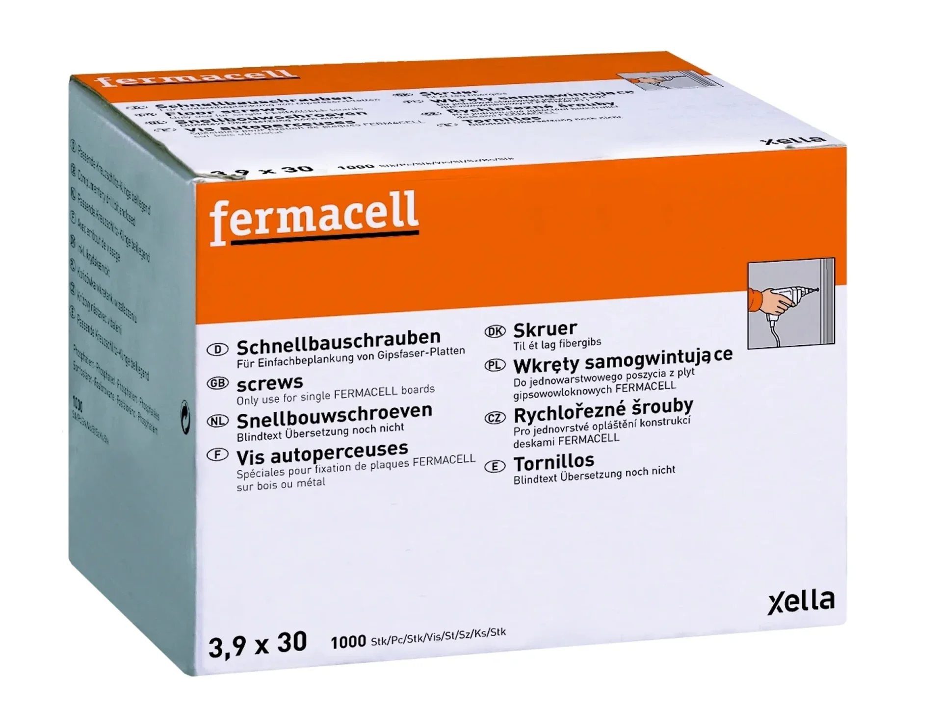 Fermacell Schnellbauschrauben 3,9 mm x 30 mm 1000 Stück