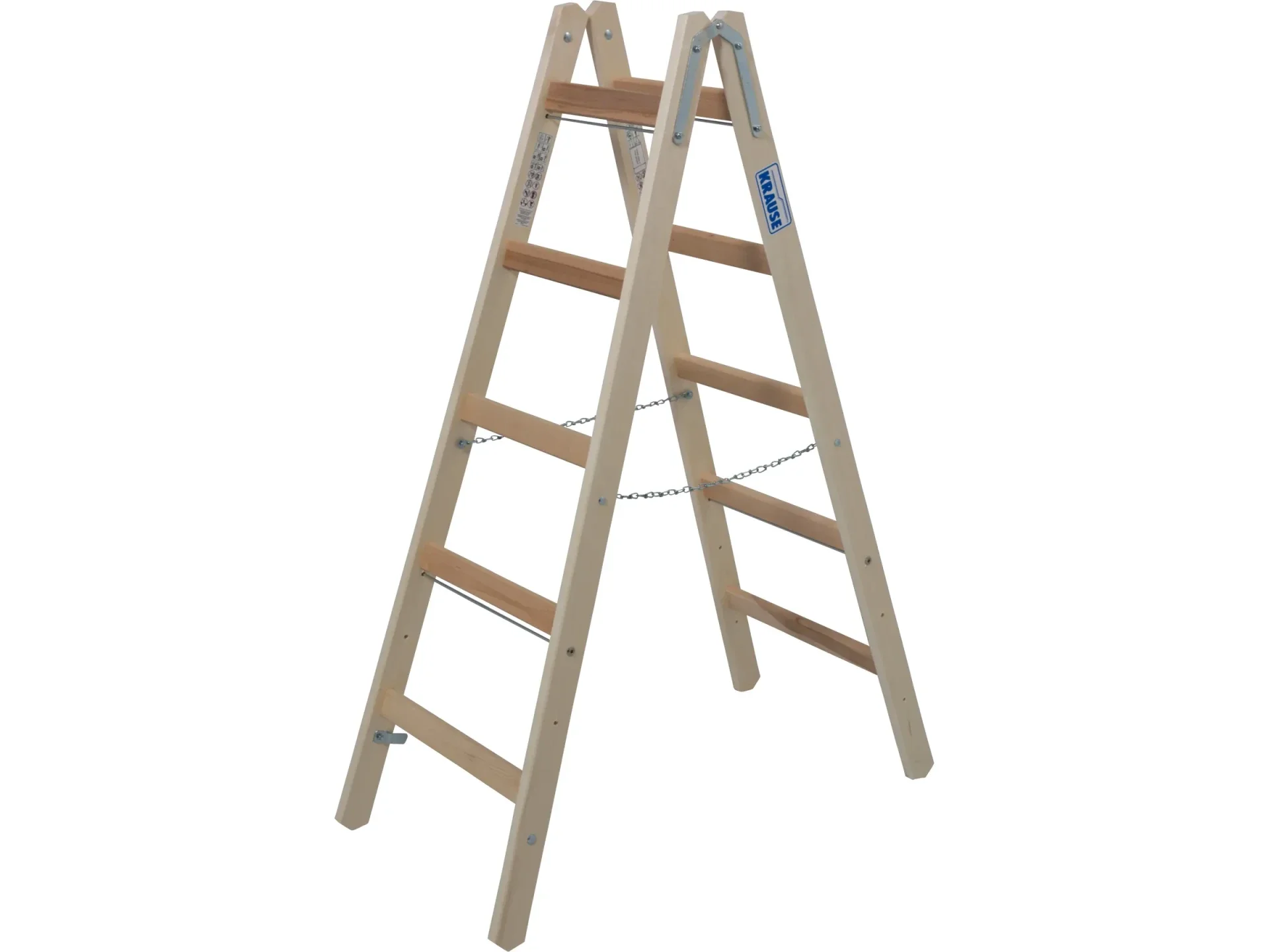 Krause Holz-Sprossen-Doppelleiter 2 x 5 Stufen