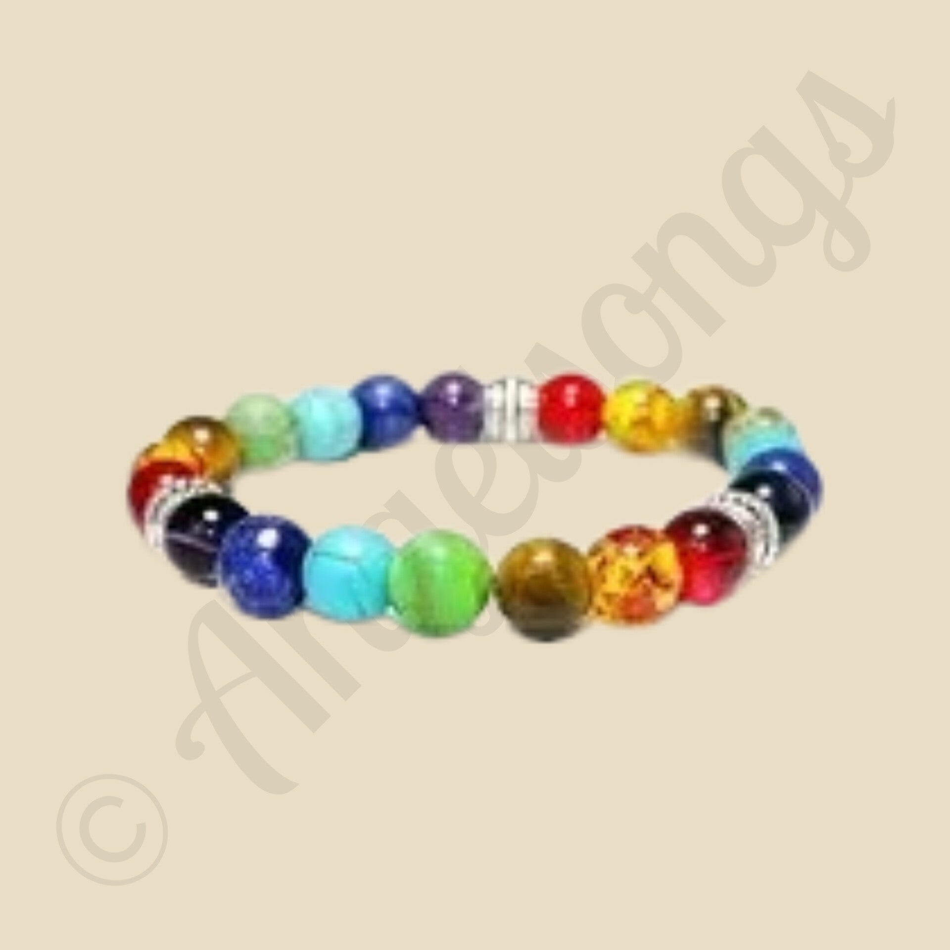 7 Chakra Edelsteen Armband - Kracht 18cm 8 mm
