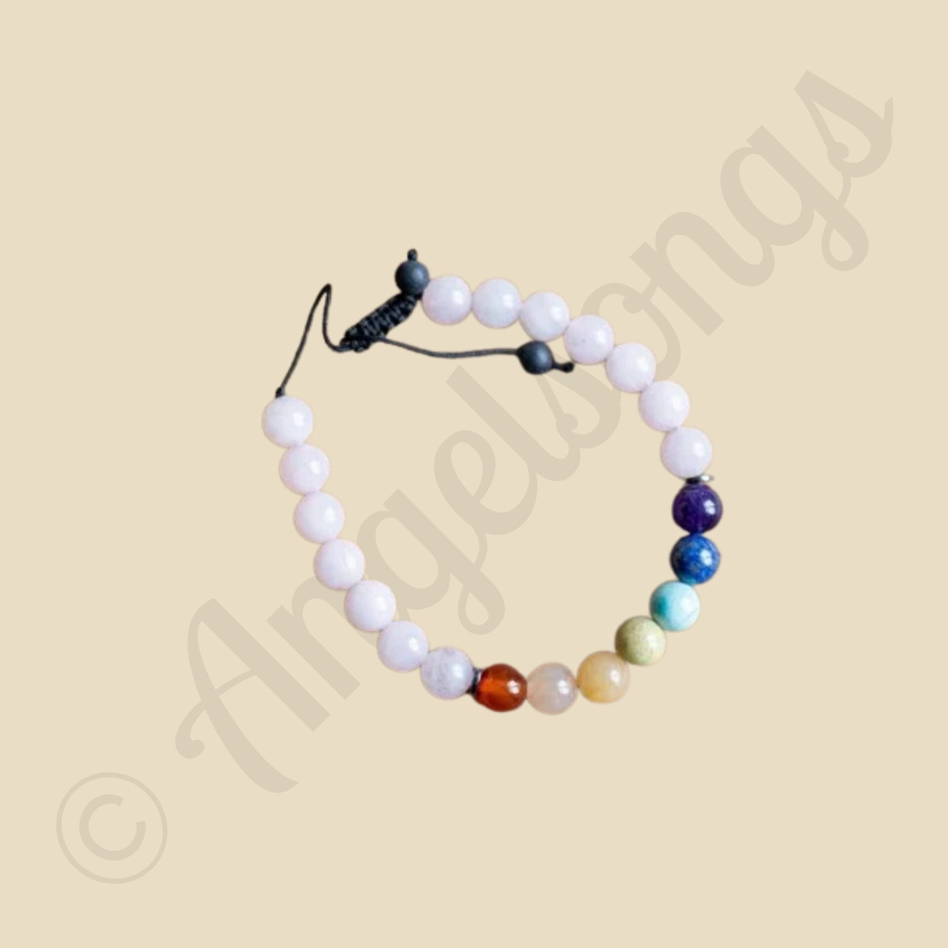 7 Chakra Edelstenen Rozenkwarts Armband