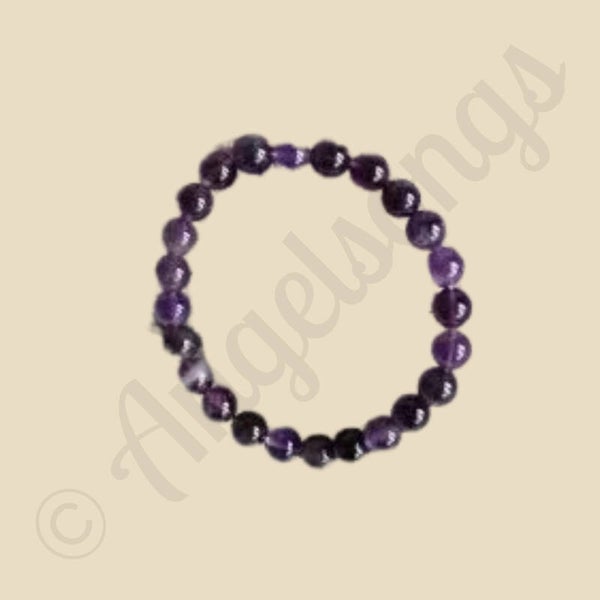 Amethist edelstenen armband 8mm 18 cm