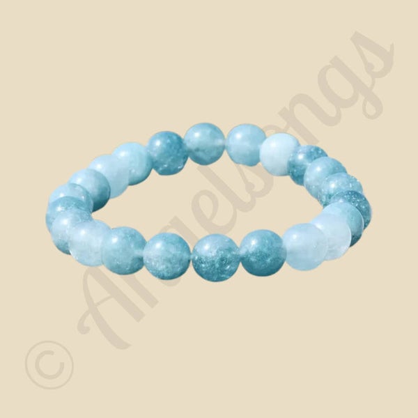 Armband Aquamarijn 8 mm 18 cm