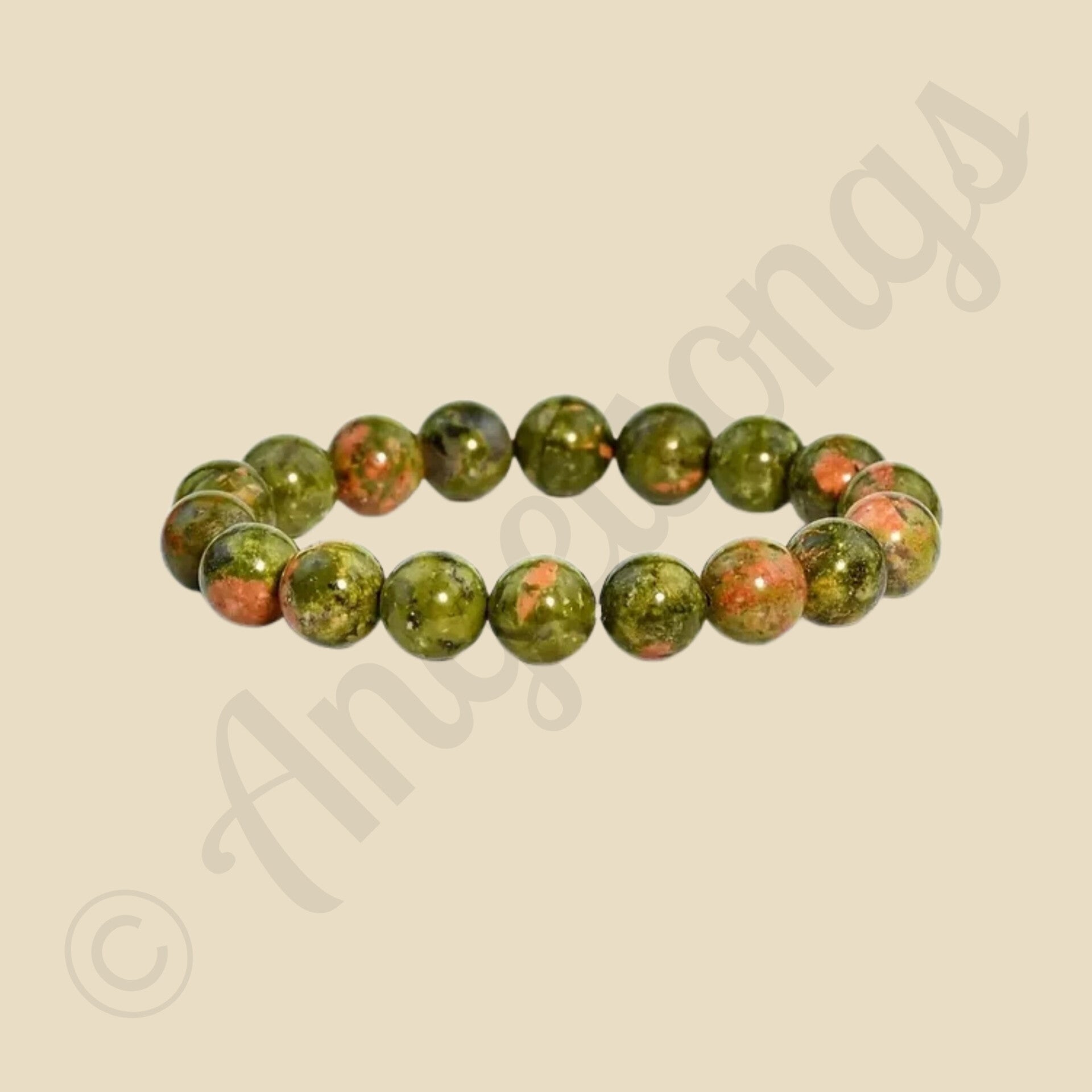 Armband  Edelsteen Unakiet 8mm 18 cm