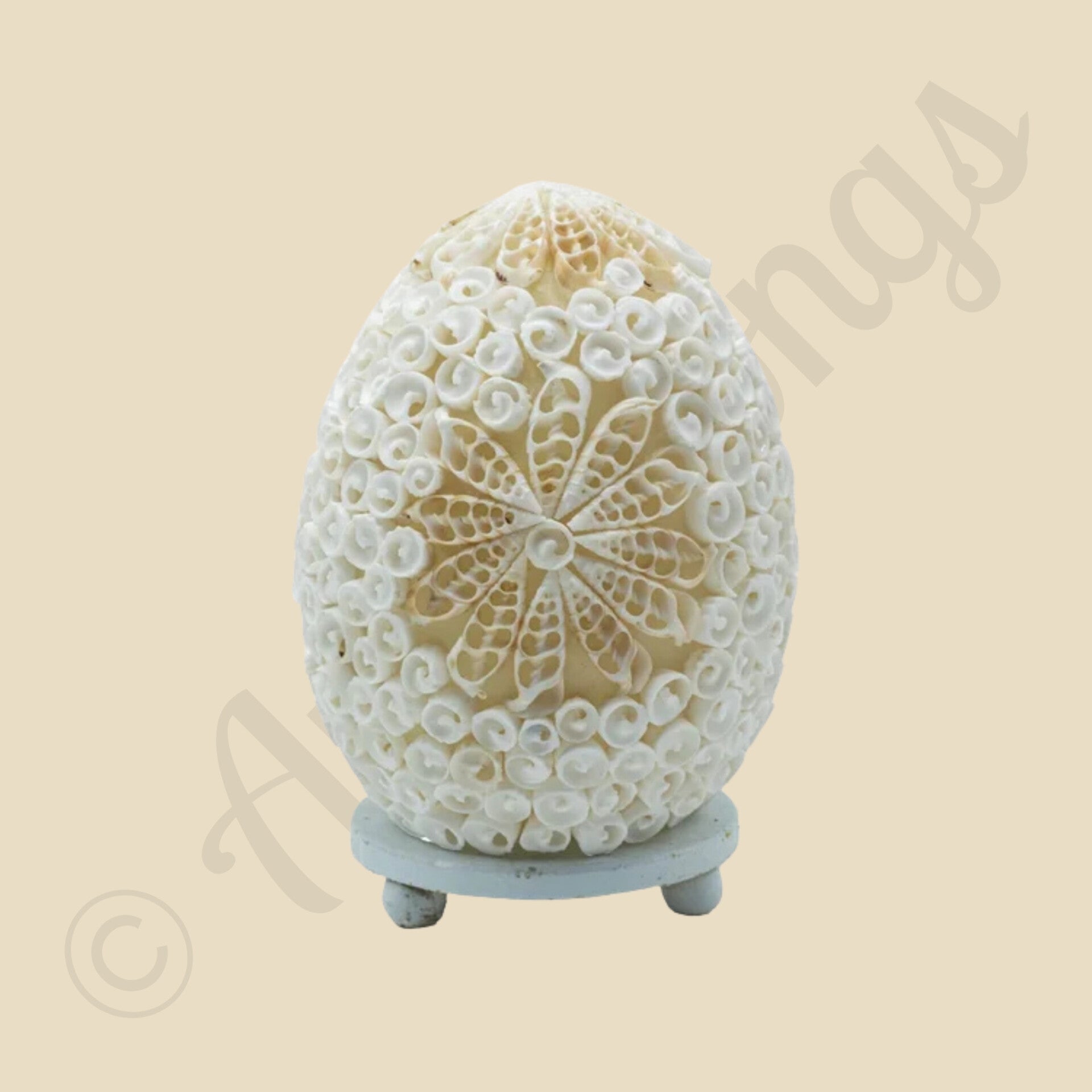 Boho Zee Schelplamp – Gesneden schelp Ovaal – 15cm