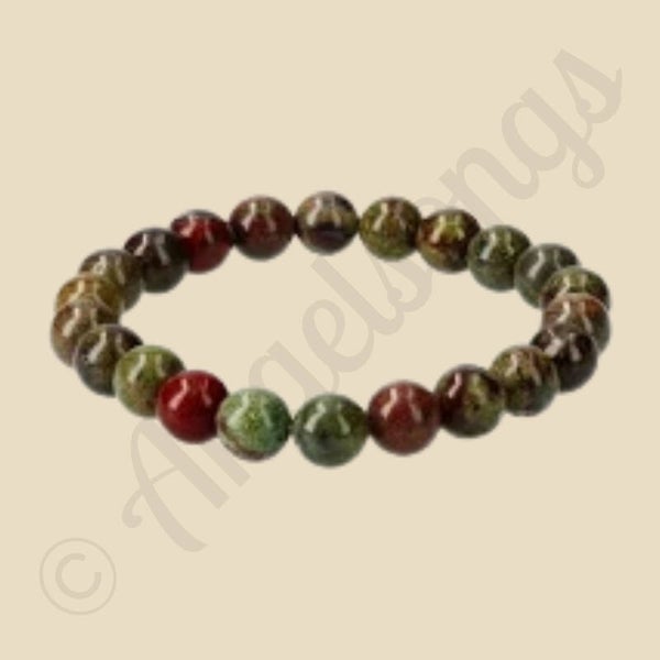 Edelsteen Armband Drakenbloed Jaspis – 8 mm 18 cm