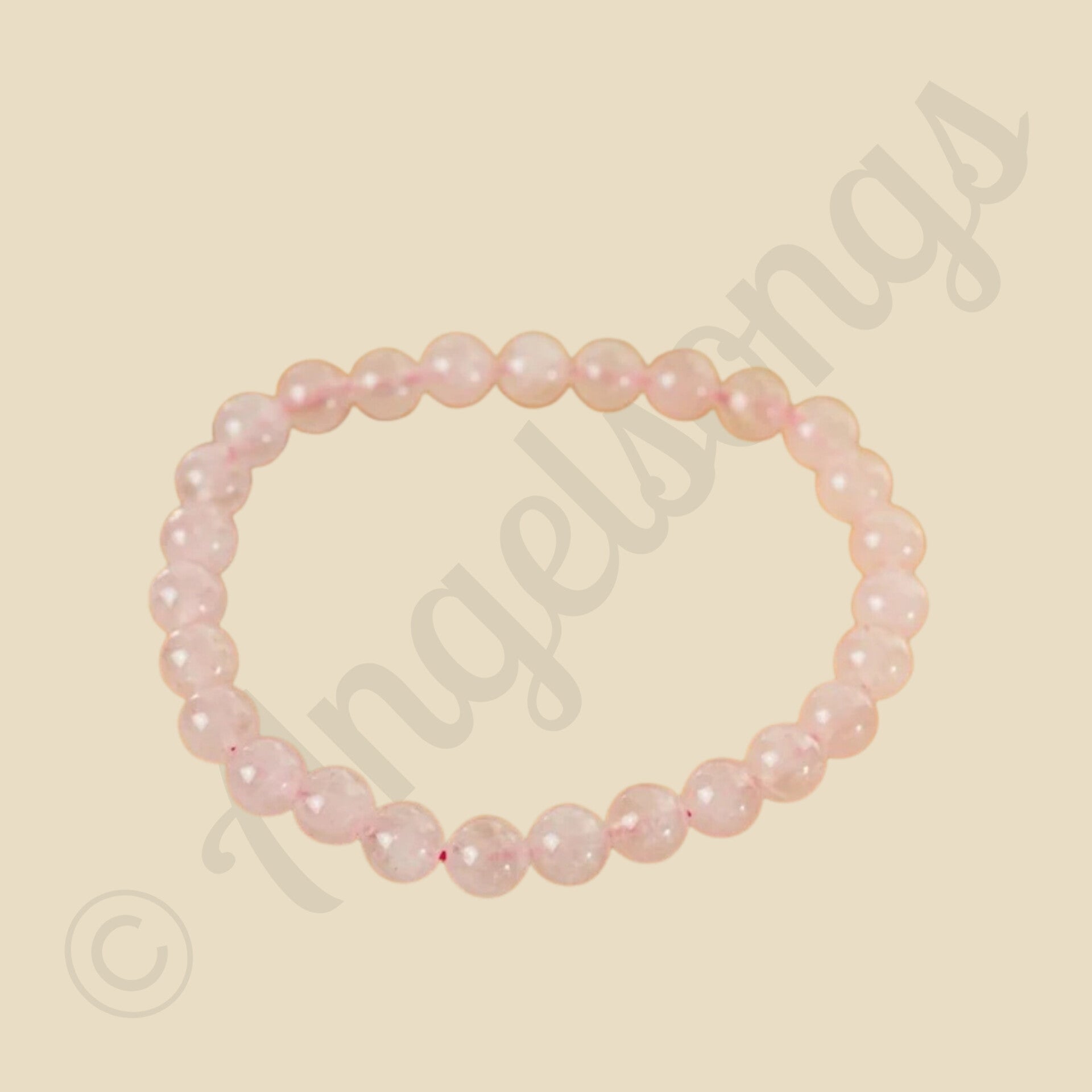 Edelsteen Armband Heren Groot Rozenkwarts (8mm, 21 cm)