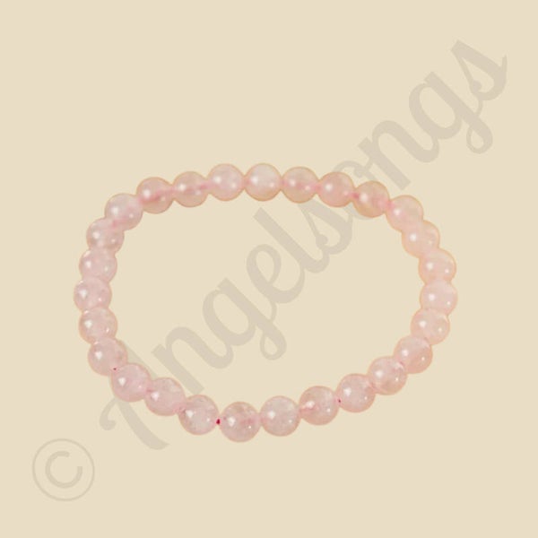 Edelsteen Armband Heren Groot Rozenkwarts (8mm, 21 cm)