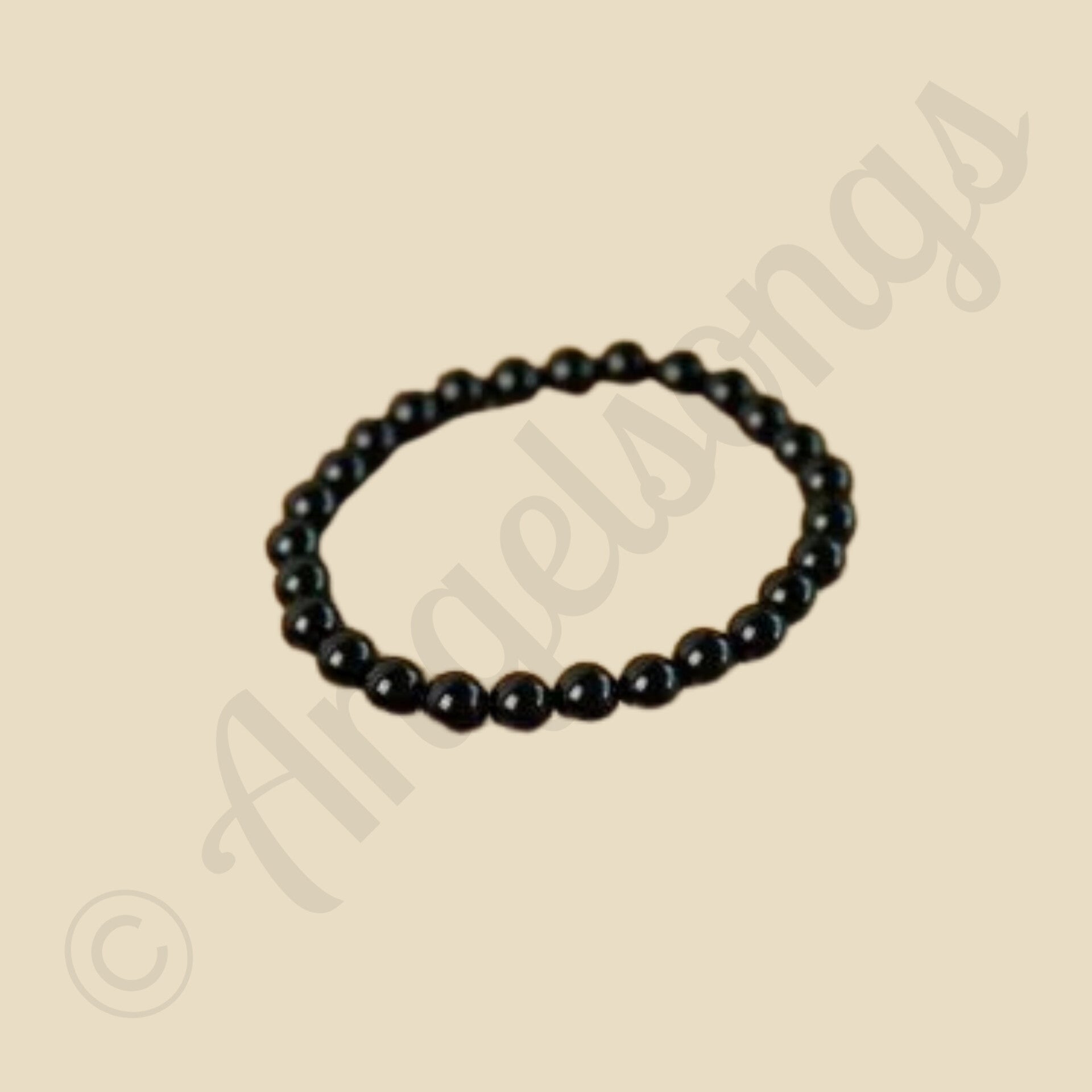 Edelsteen Armband Heren Groot Zwarte Onyx (8mm, 21 cm)