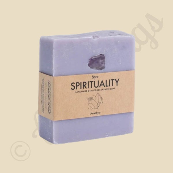 Fair Trade Edelsteen Zeep – Jasmijn & Amethist – Spiritualiteit (100 gram)
