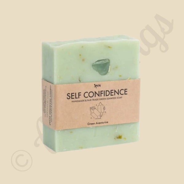 Fair Trade Edelsteen Zeep – Zeewier & Groene Aventurijn – Zelfvertrouwen (100 gram)