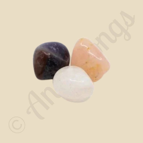 Gouden Driehoek Edelstenen in Tasje (20 mm)