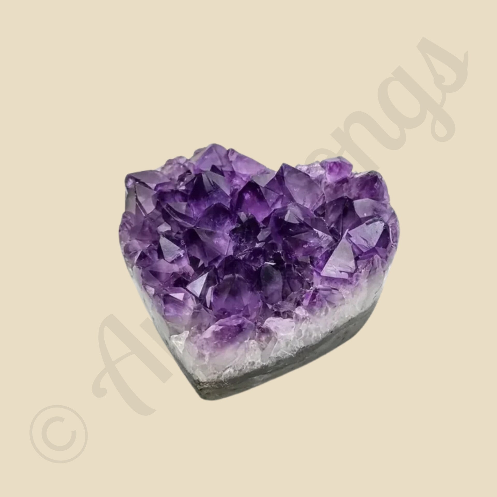 Hartvormige Amethist Kristal