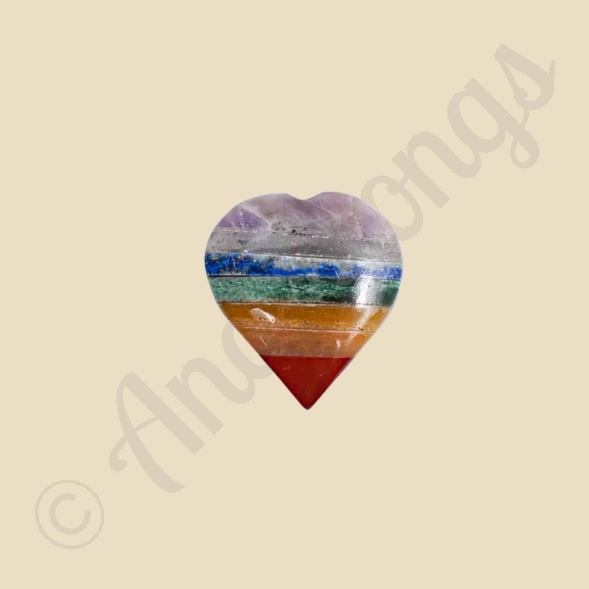 Hartvormige Knuffelsteen 7 Chakra’s