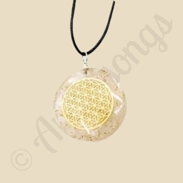 Orgonite Hanger Bloem des levens Rond Seleniet