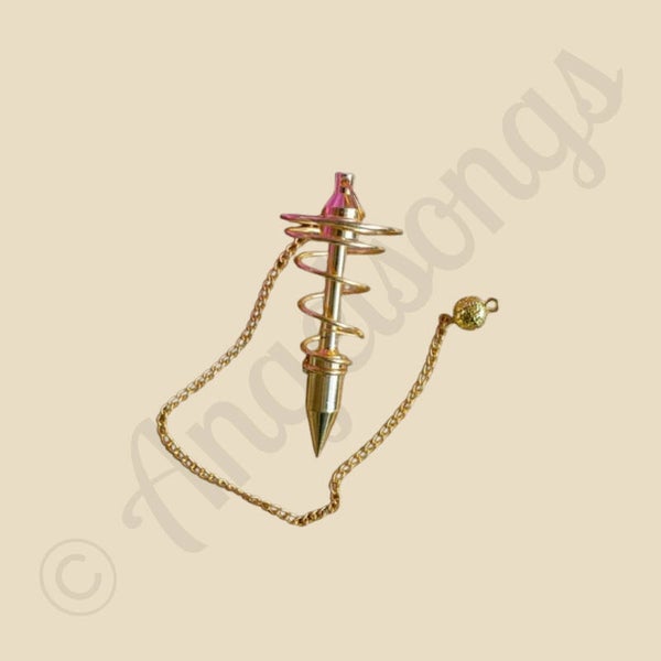 Pendel Messing Spiraal Goudkleurig