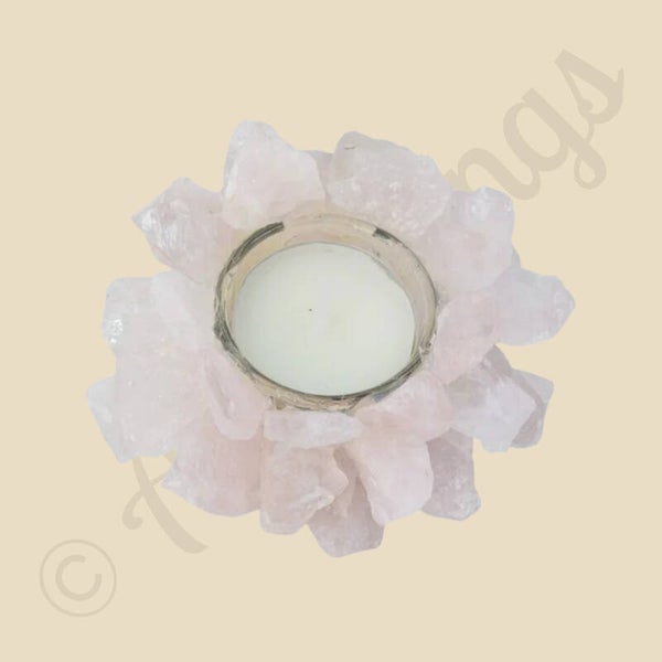 Rozenkwarts Waxinelichthouder