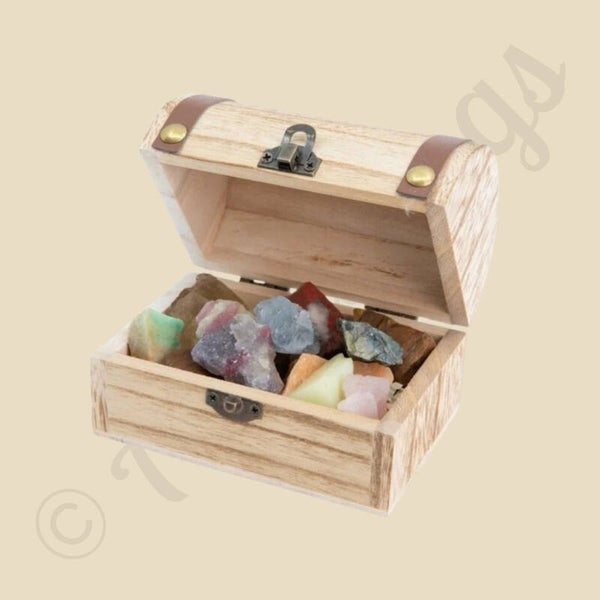 Schatkistje met Ruwe Edelstenen (200 gram)