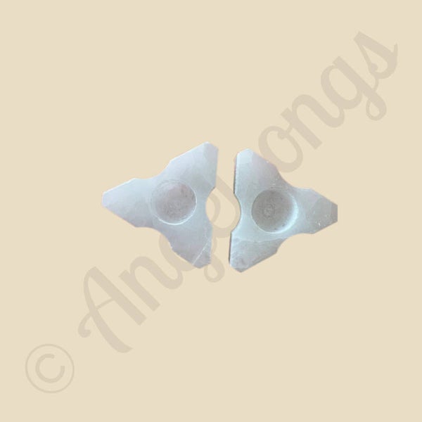 seleniet waxinelichthouder/theelichthouder  2 stuks