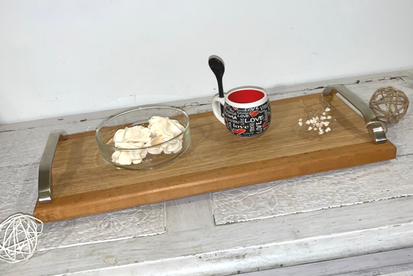 Plateau de service ou de présentation en bois