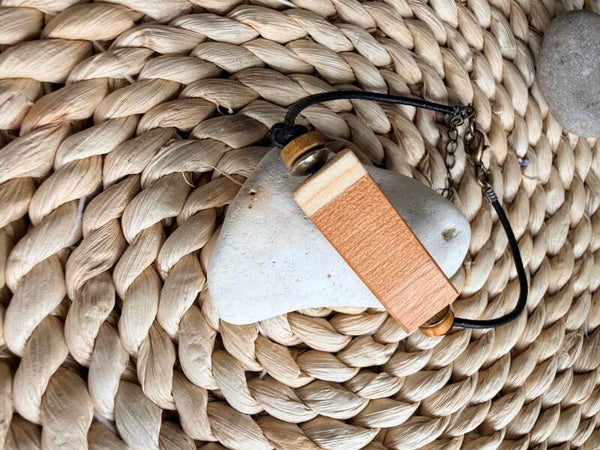 Bracelet homme bois et cuir