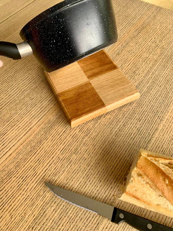 Dessous de plat en bois "damier"
