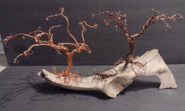 Trees, scorpion on real Bone