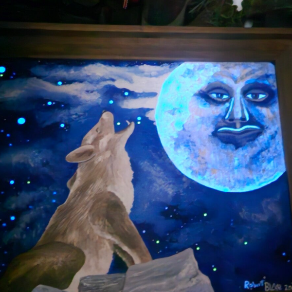 Wolf and the Moon           SOLD