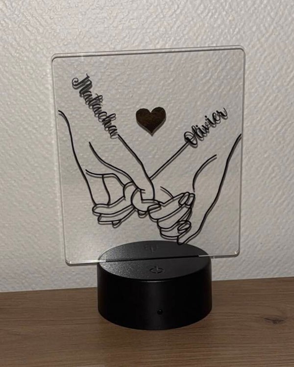 Plaque Plexiglass lumineuse