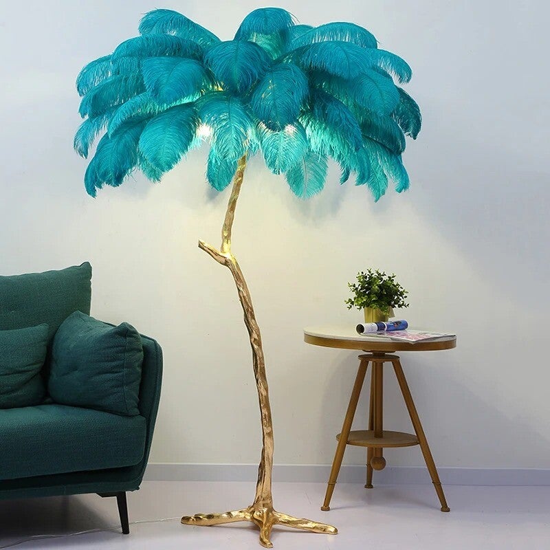 Modern LED Floor Lamp Living Room Dining Room Office Bedroom Interior Decor Feather Floor Light Luminaire Standing Lamp Lighting
