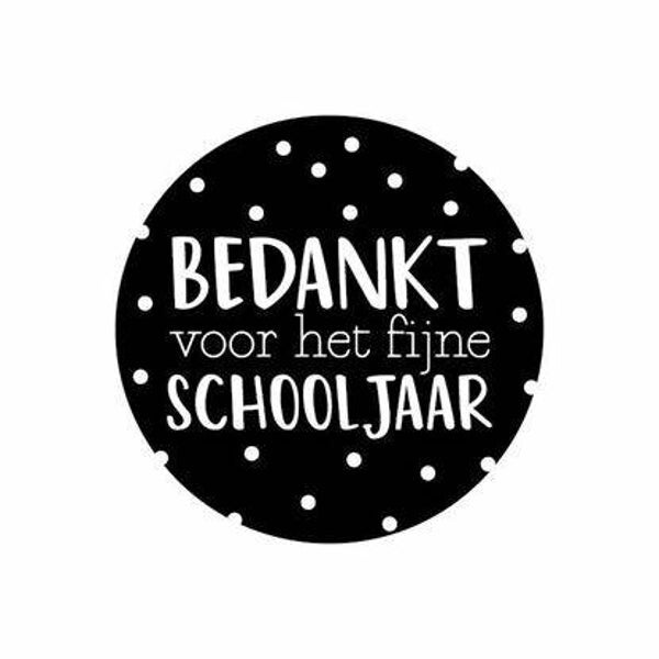 Stickers - Bedankt voor het fijne schooljaar - 2 stuks