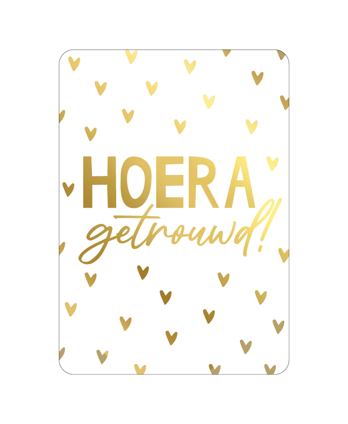 Wenskaart - Hoera getrouwd!