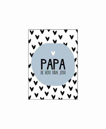 Minikaartje - Papa ik hou van jou