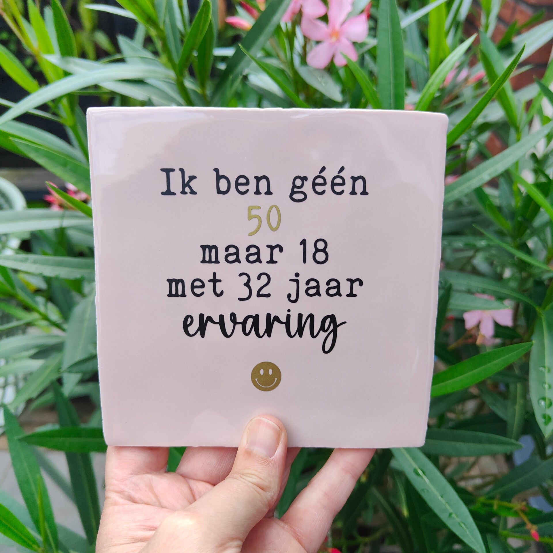 Tegeltje - Ik ben geen 50 maar 18 met 32 jaar ervaring