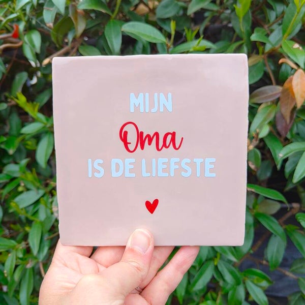 Tegeltje - Mijn/onze oma is de liefste