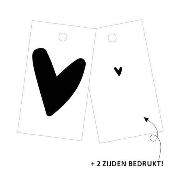 Kadolabel - Hartje zwart