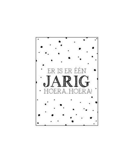 Minikaartje - Er is er één jarig hoera