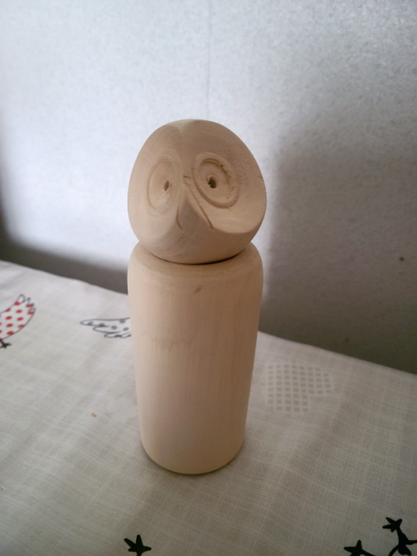 Chouette Bois tourné