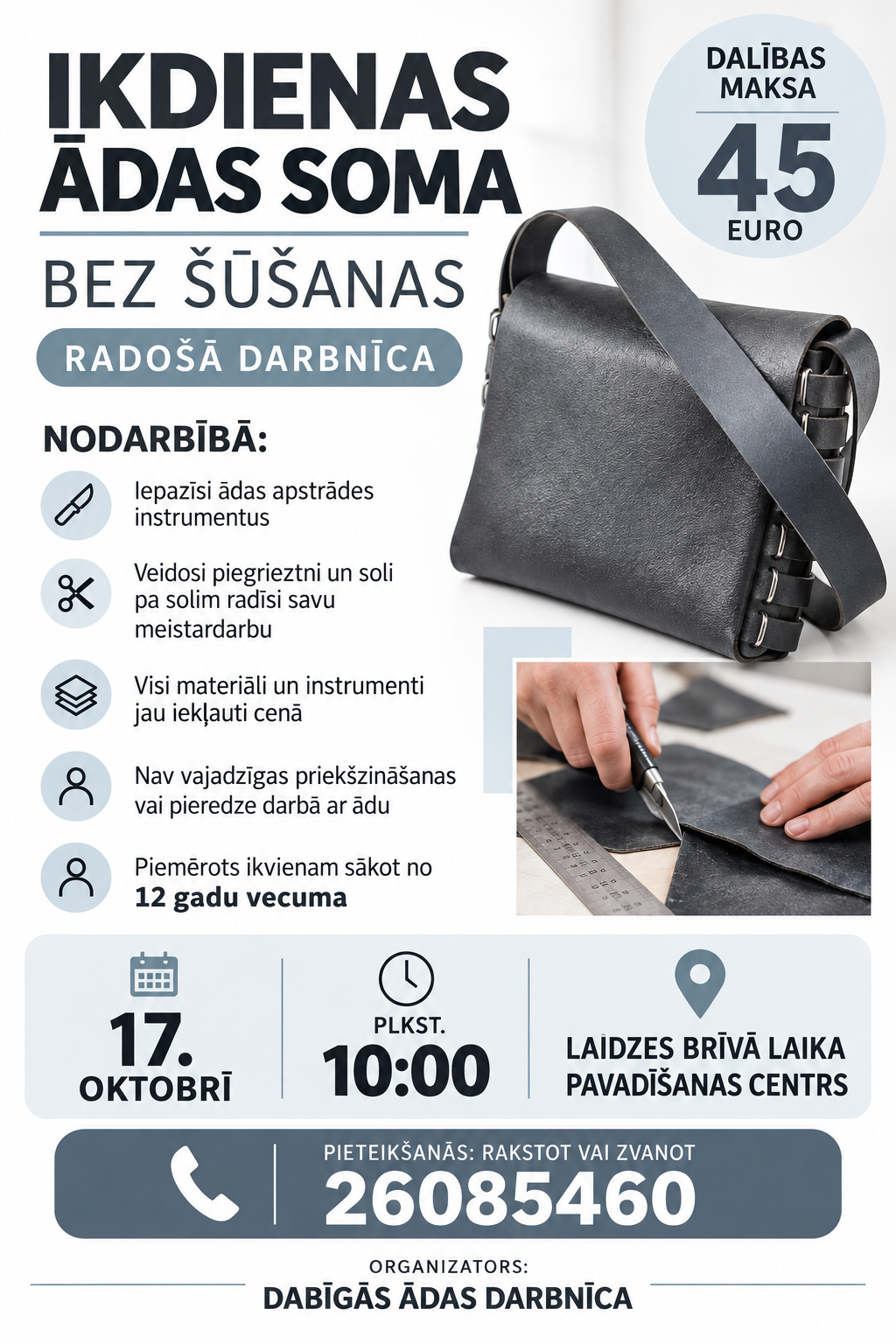 Somas meistarklase 17.oktobrī Talsu novada Laidzē