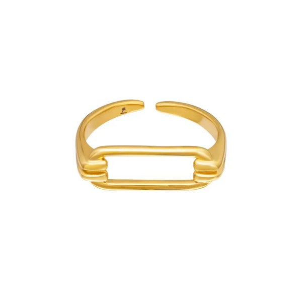 Bague en acier inoxydable de forme géométrique