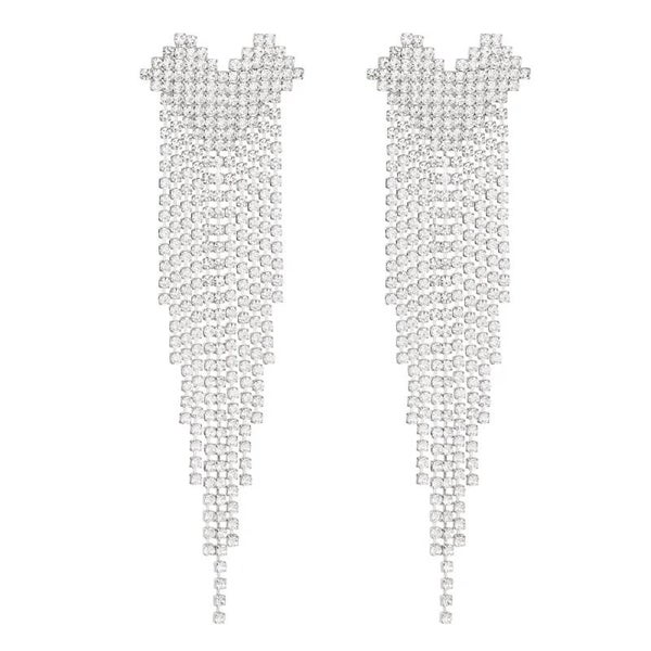 Boucles d'oreilles strass coeur top