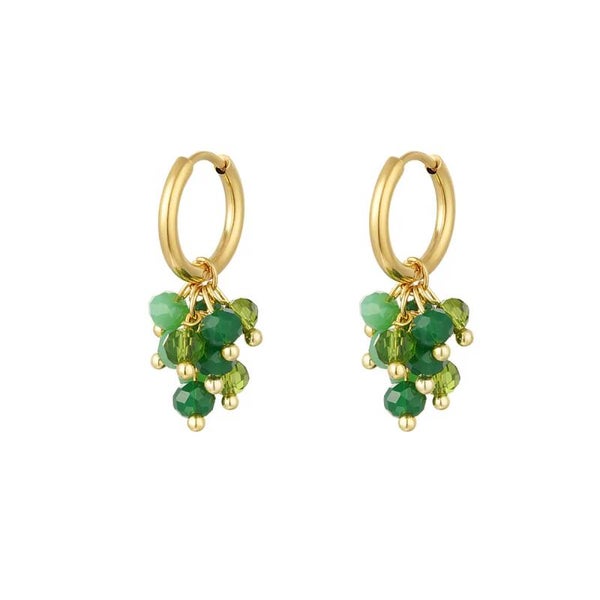 Boucles d'oreilles bouquet de perles de cristal