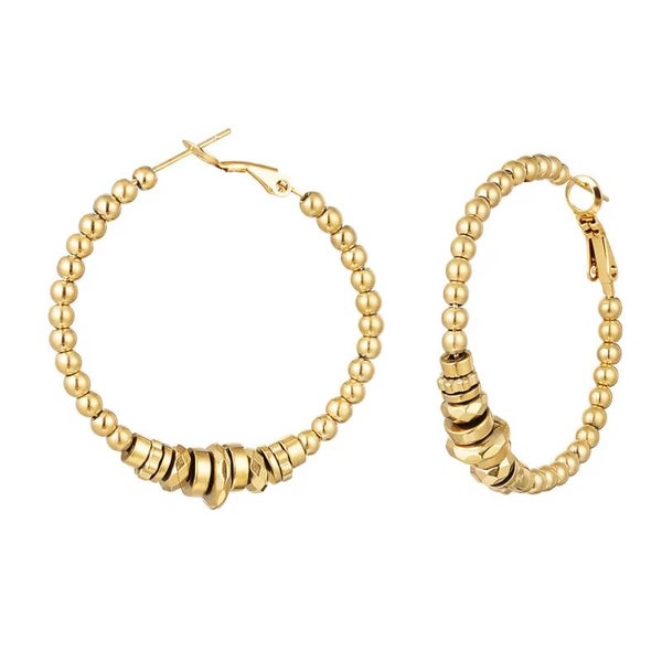Boucles d'oreilles pierre au milieu