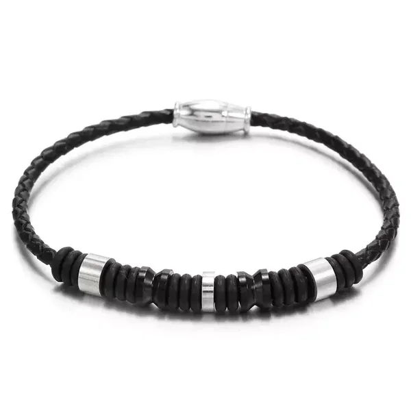 bracelet à boucle magnétique tressée en acier inoxydable