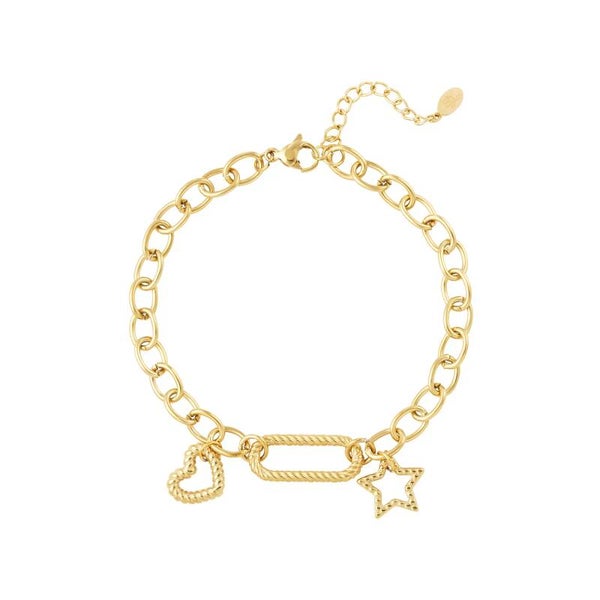 Bracelet avec pendentif et breloques