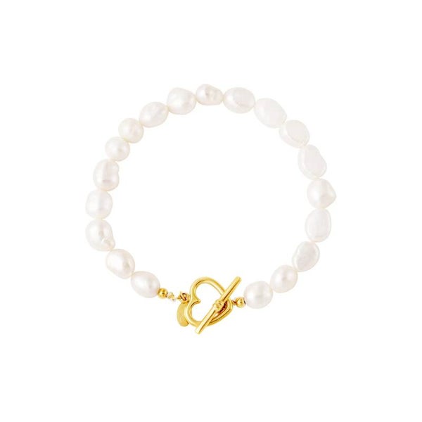 Bracelet perle fermeture coeur
