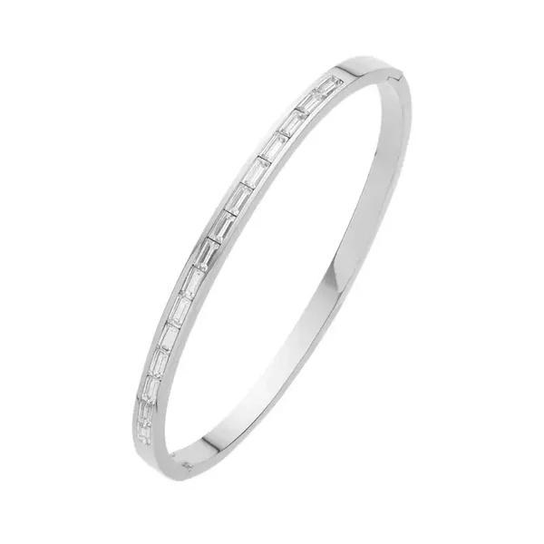 -Carré-Acier-Au-Titane-Incruster-Zircon-Bracelet