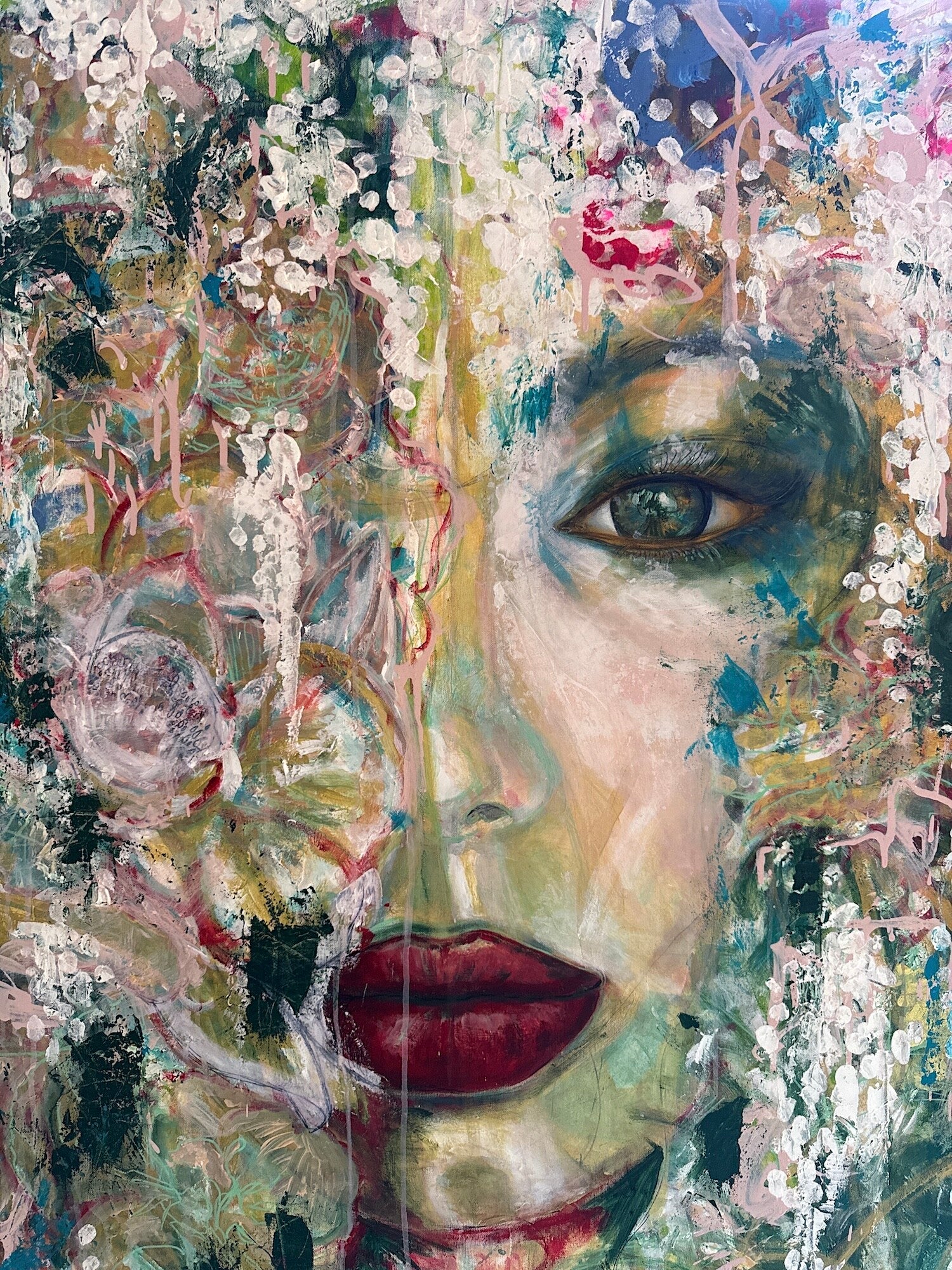 Modern Schilderij 120x100 cm, Wild Soul – Luxe Modern Kunstwerk | Amber Houweling | DomcityART