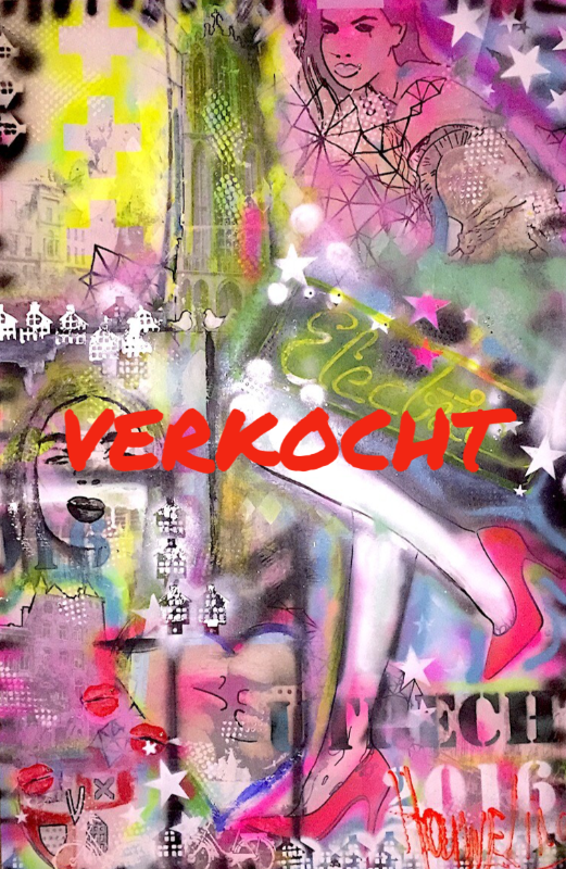 Modern Schilderij, Utrecht, SPECIAL DUTCH ART. Kunst galerie Domcityart Utrecht | Vrouwelijke Kunstenaar Amber Houweling. Nieuwe Moderne Digitale Hedendaagse Kunst. Urban streetart Utrecht. DOMCITYART Inspirerende fotoprints voor aan de muur. Illustratie 