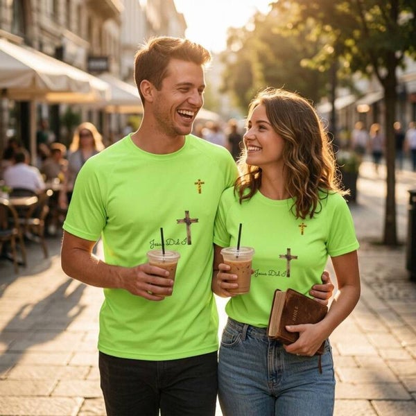 5and2 Urban Sport Jesus Did It T-Shirt Green